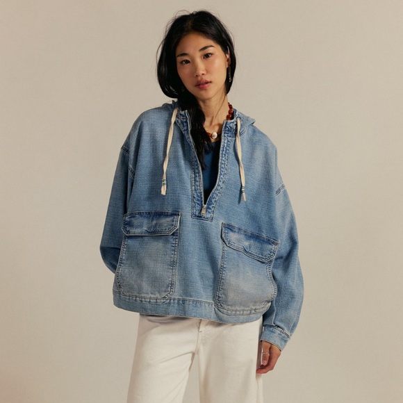 Free People Jackets & Blazers - We The Free Casey Denim Pullover